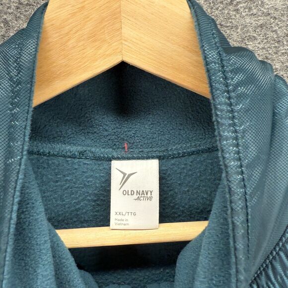 Old Navy Activewear Track Jacket Women 2XL Blue Full Zip Fleece Long Sleeve - Picture 5 of 7